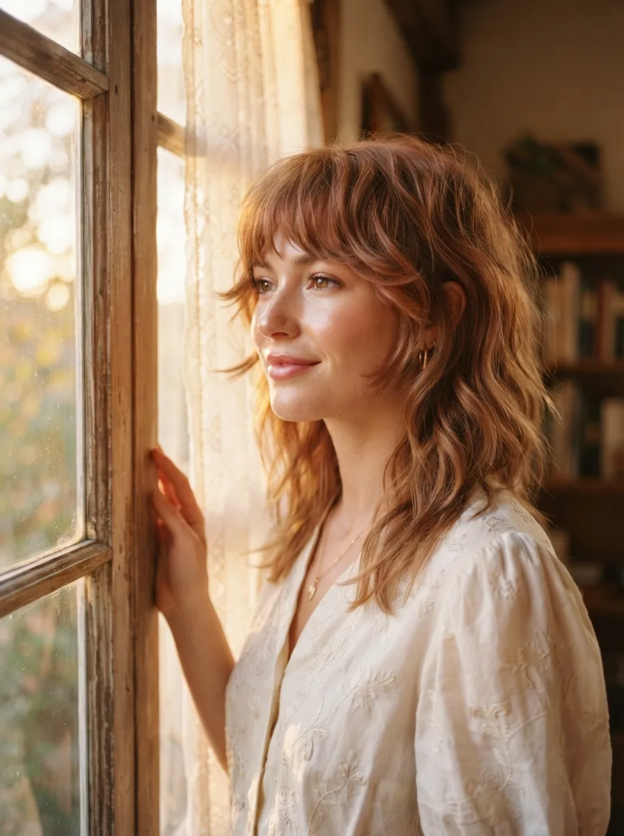 Shaggy Bangs Romantic Touch
