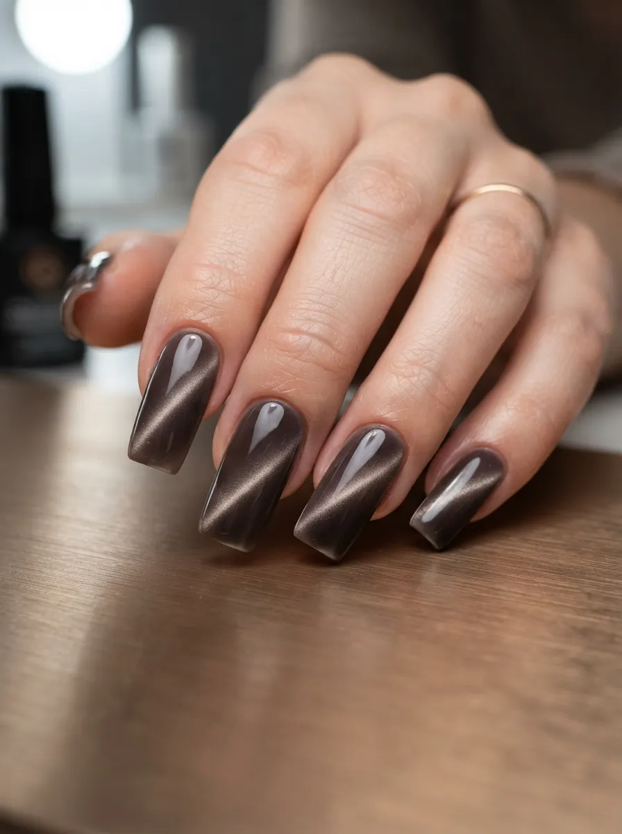 Shimmer Cat-Eye Nails