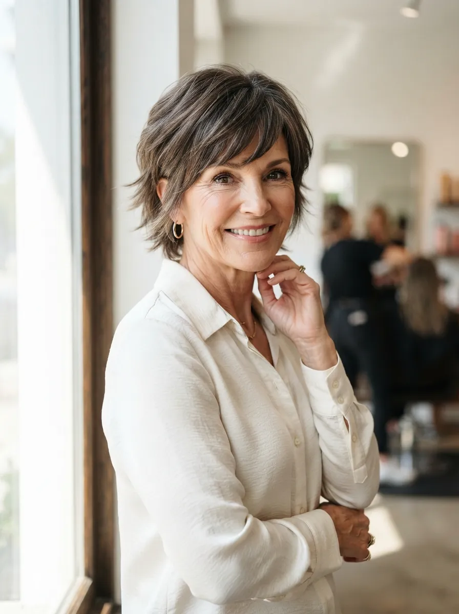 Short Swept Shag Bangs