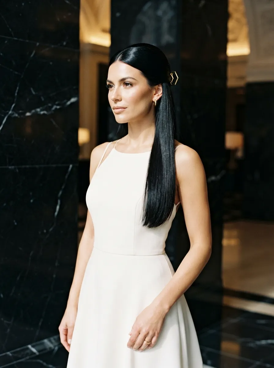 Sleek Half Up