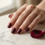 20 Wine Red Nails Ideas for Rich Elegant Nail Looks