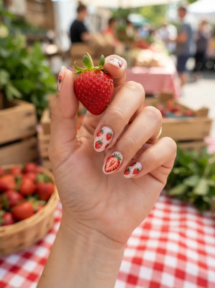 Strawberry Fruit Nails
