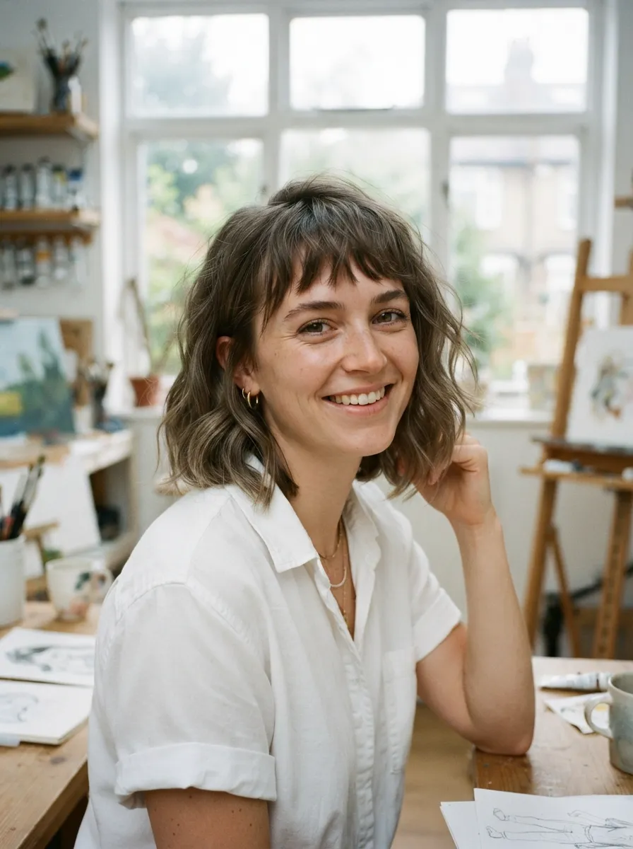 Textured Bangs Bob