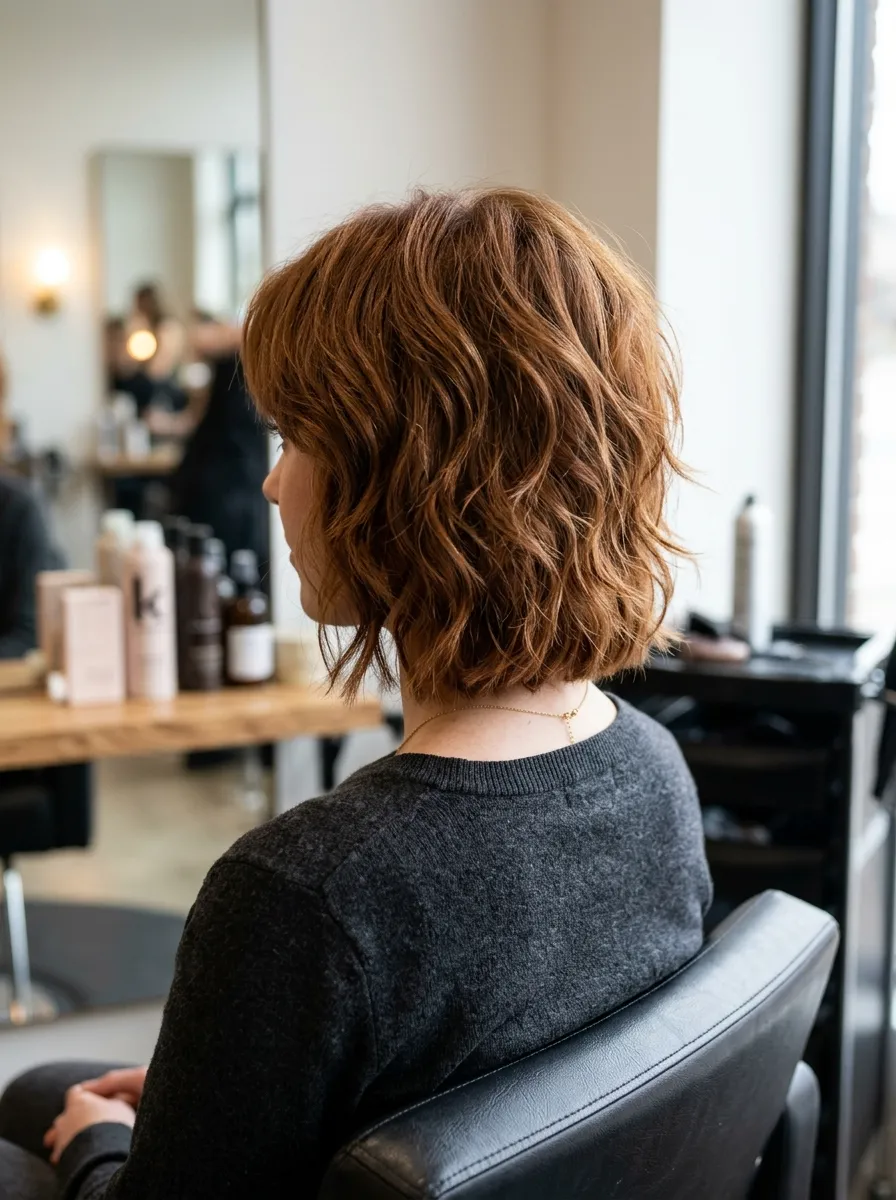 Textured Wolf-Cut Bob
