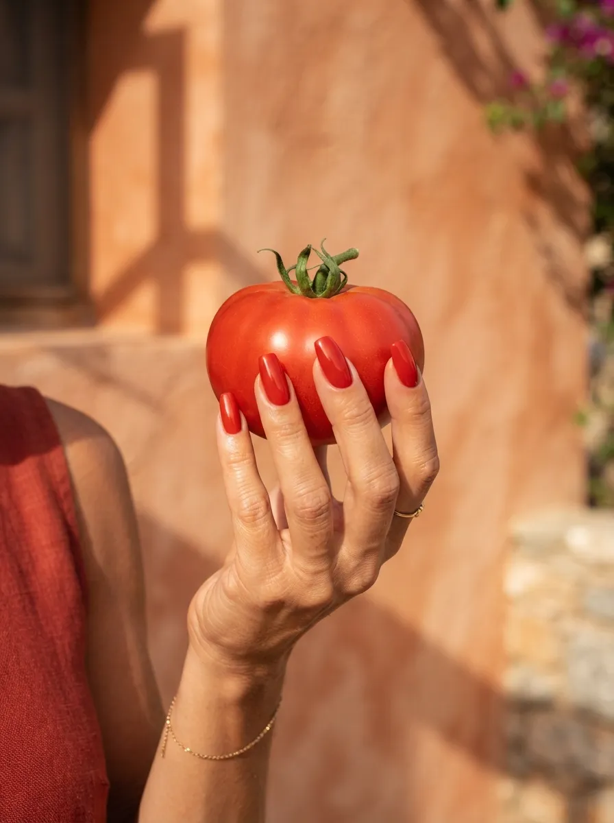 Tomato Red Nails