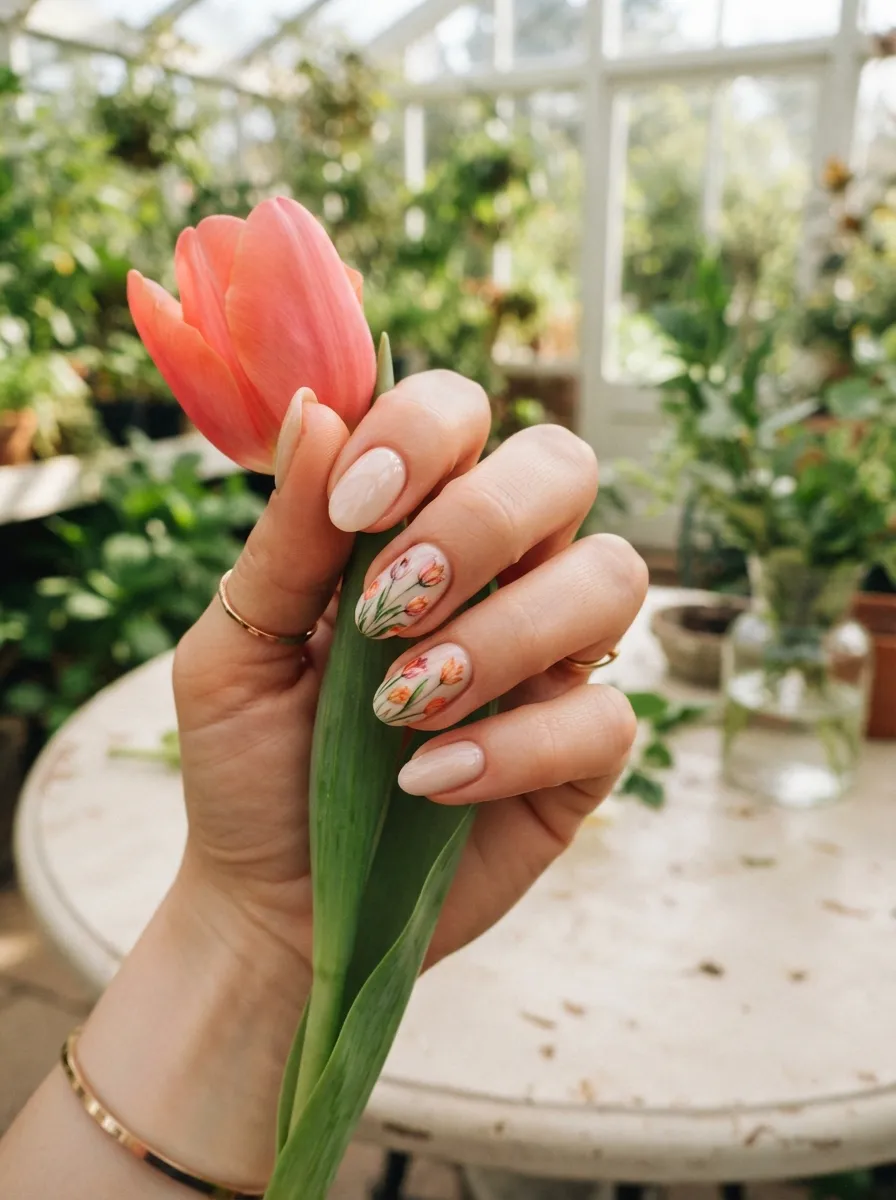Tulip Accent Nails