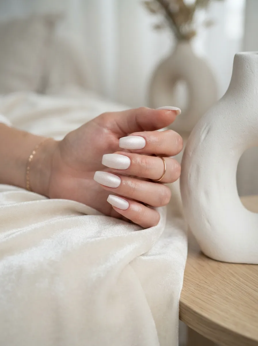 Velvet Nude White